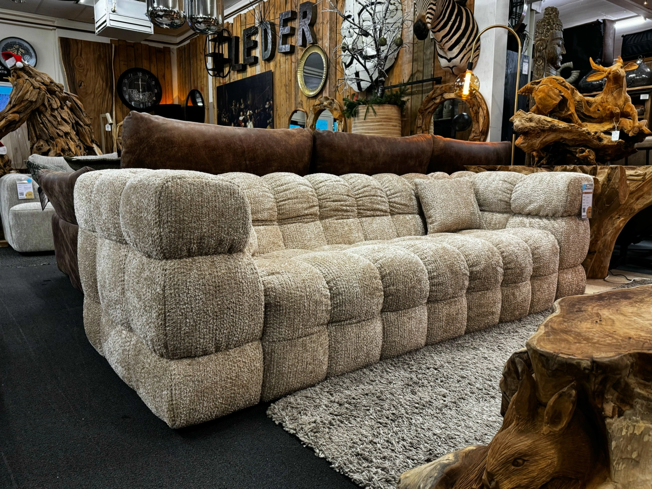 Modern living room with comfortable sofa